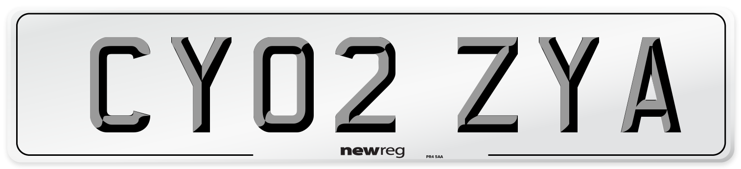 CY02 ZYA Number Plate from New Reg